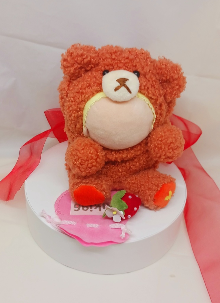 ぬい服 テディベア 着ぐるみ 苺 10cm 12cmサイズ