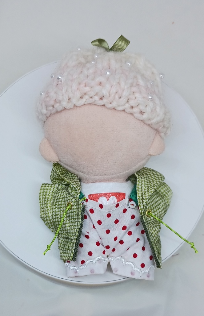 ぬい服 苺コーデセット 苺ニット帽子 マウンテンパーカー 10cm 12cmサイズ