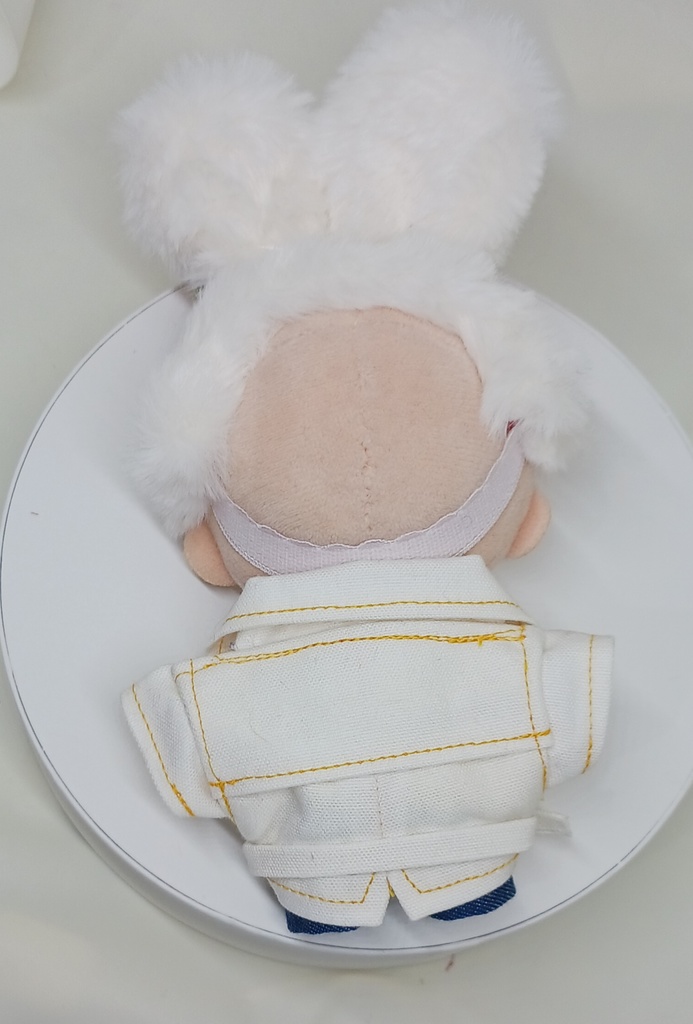 ぬい服 苺コーデセット 苺ベレー帽子 トレンチコート チェックパンツ 10cm 12cmサイズ