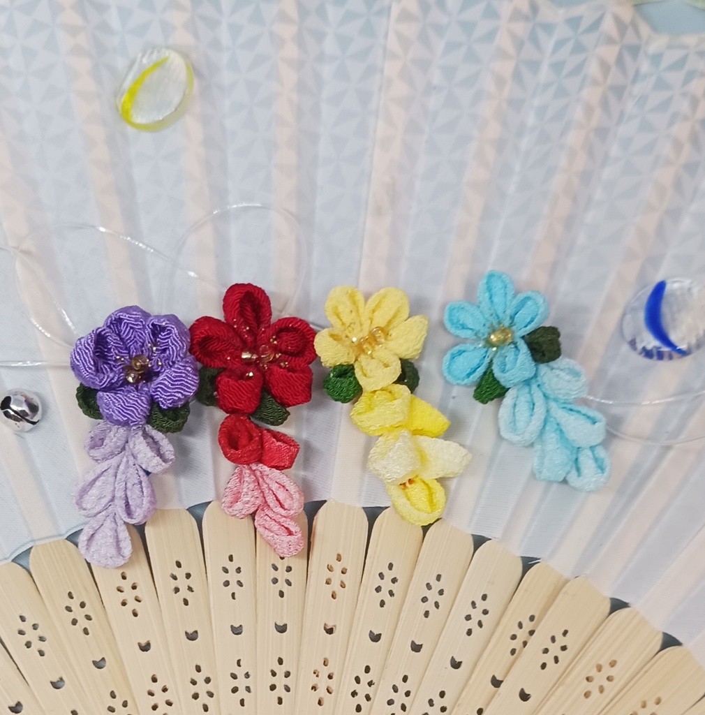 ぬい服 浴衣 かんざし風つまみ細工 10cmサイズ 12cmサイズ