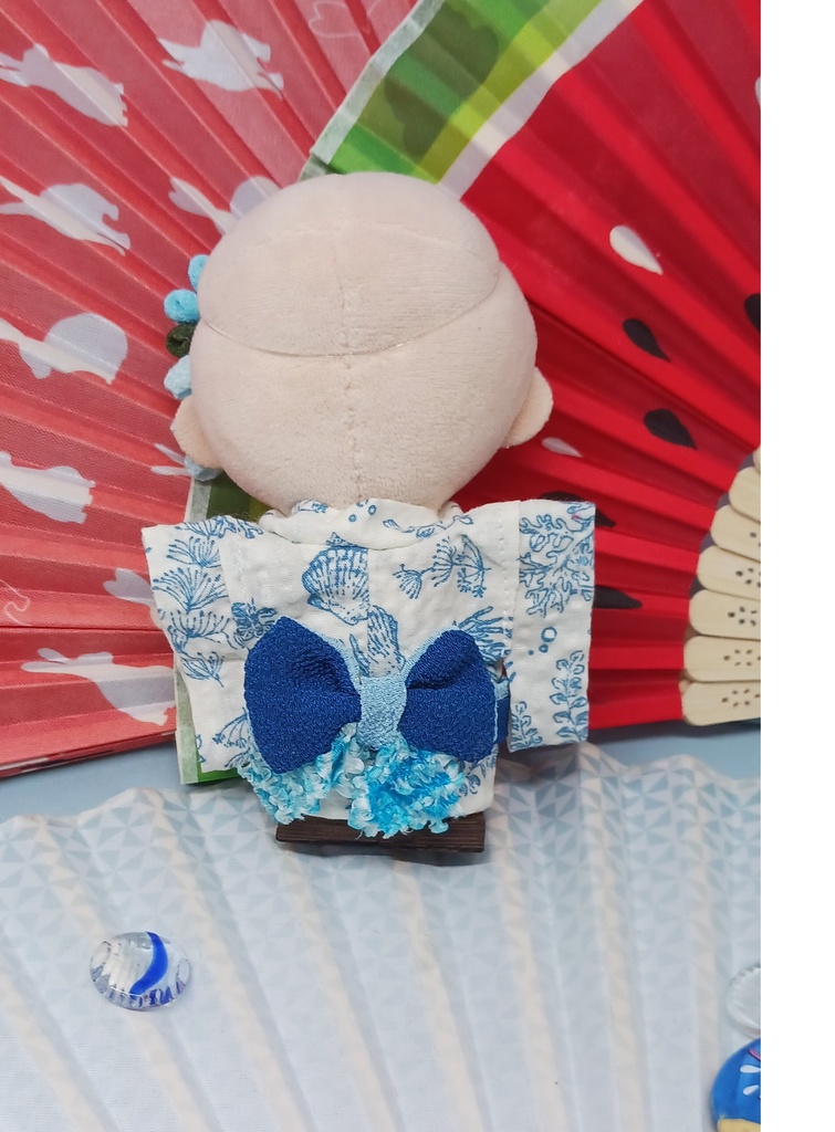 ぬい服 浴衣 かんざし風つまみ細工 10cmサイズ 12cmサイズ