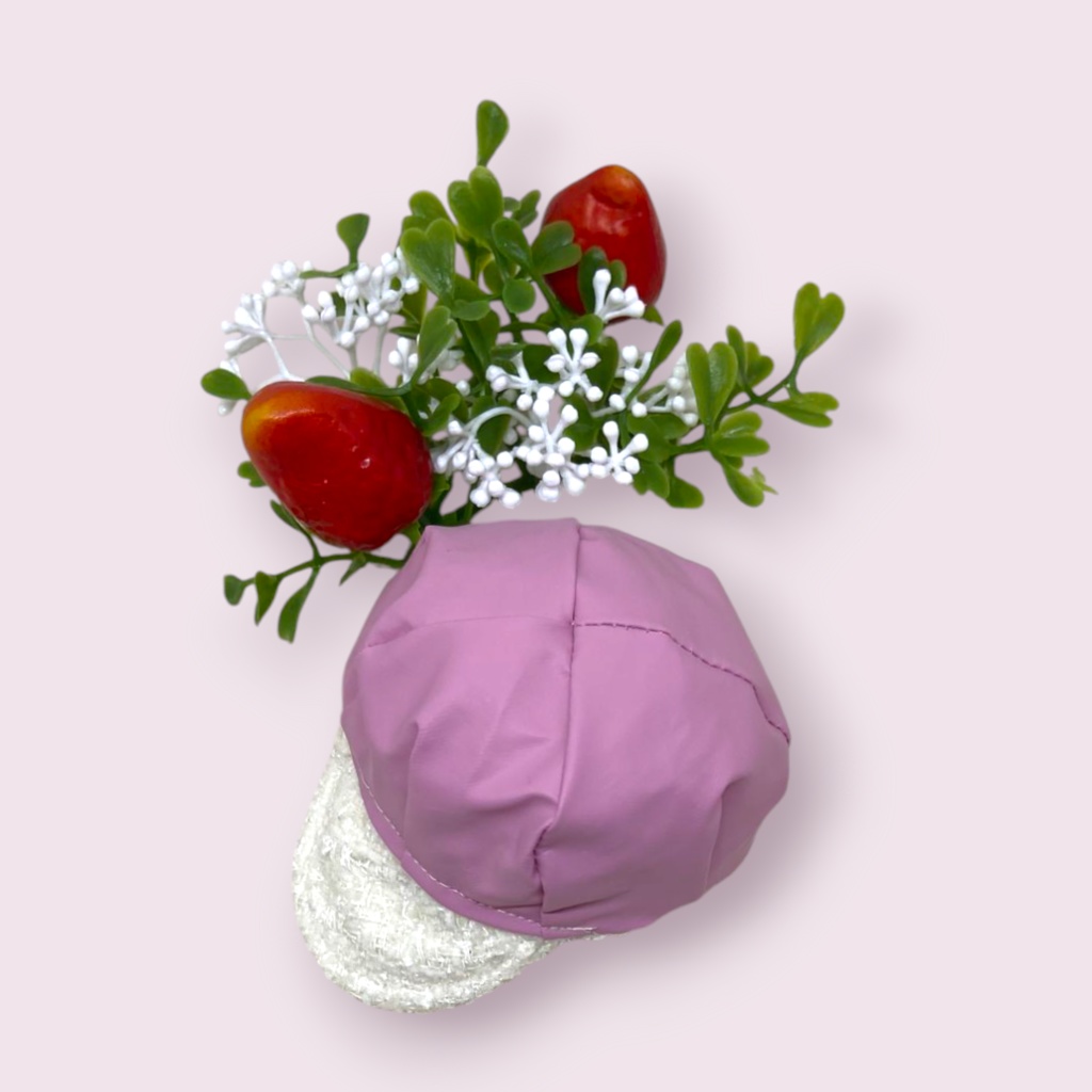 ぬい服 ツイードデニムコーデ 苺シャツ キャップ ジャケット パンツ 10cm 12cmサイズ