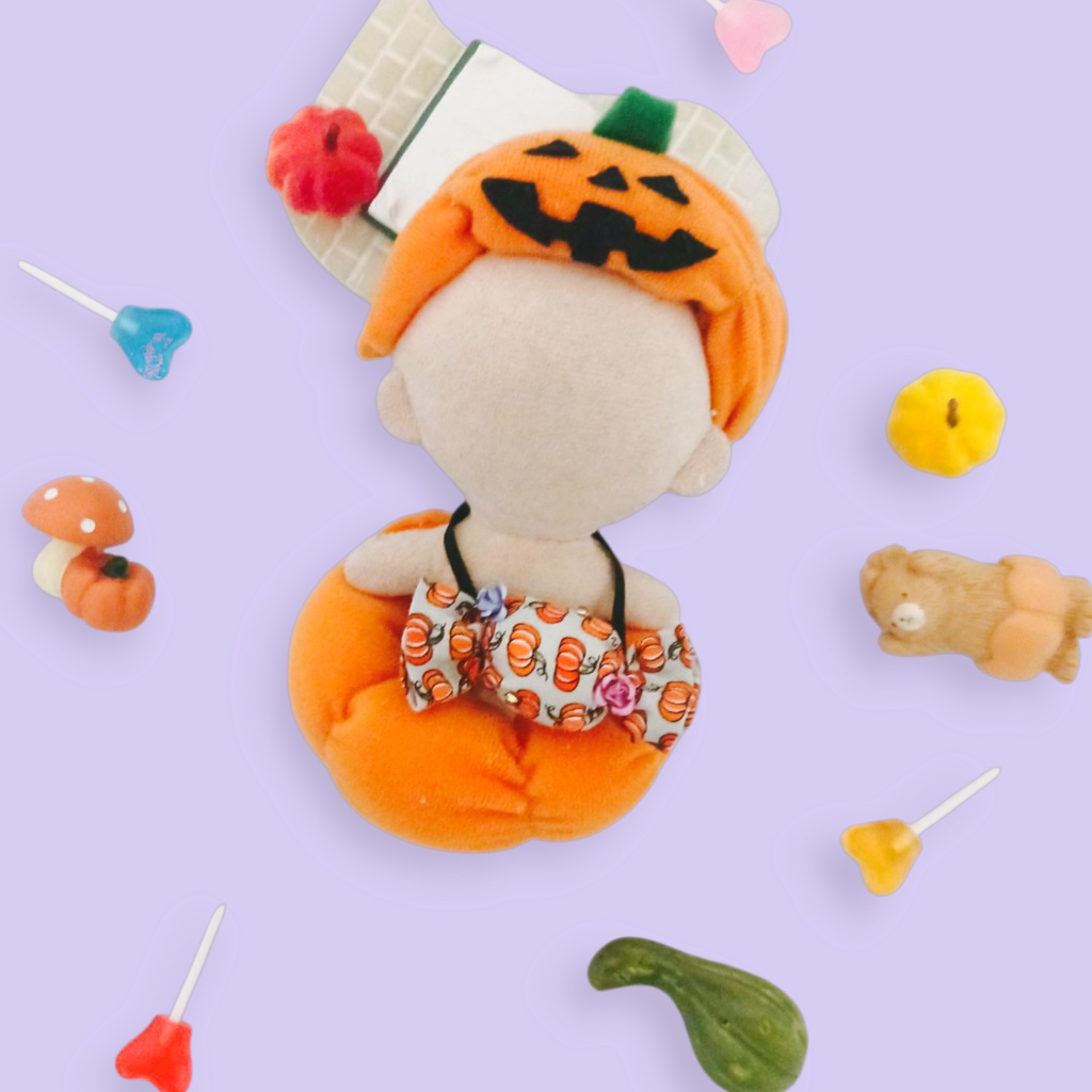 ぬい服 ハロウィン かぼちゃ ミイラ 黒猫 セット 10cm 12cmサイズ