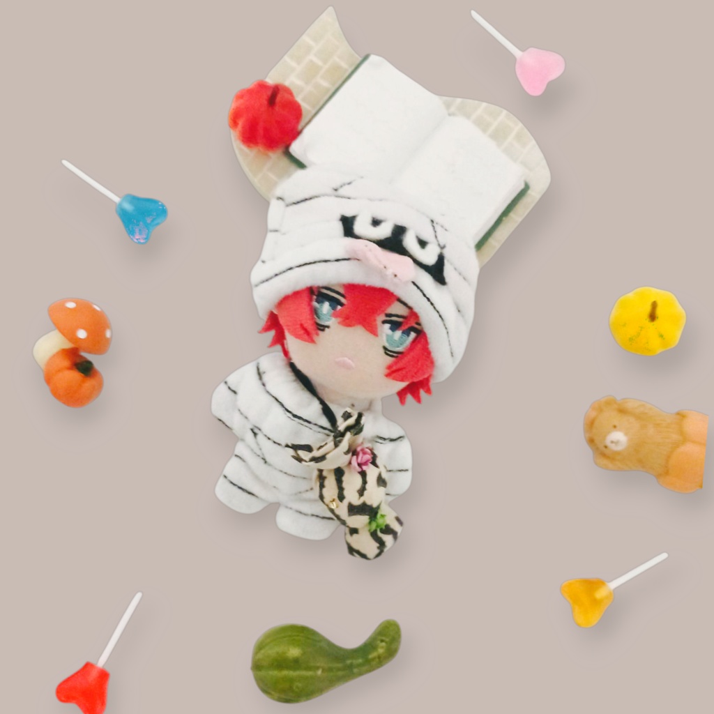 ぬい服 ハロウィン かぼちゃ ミイラ 黒猫 セット 10cm 12cmサイズ