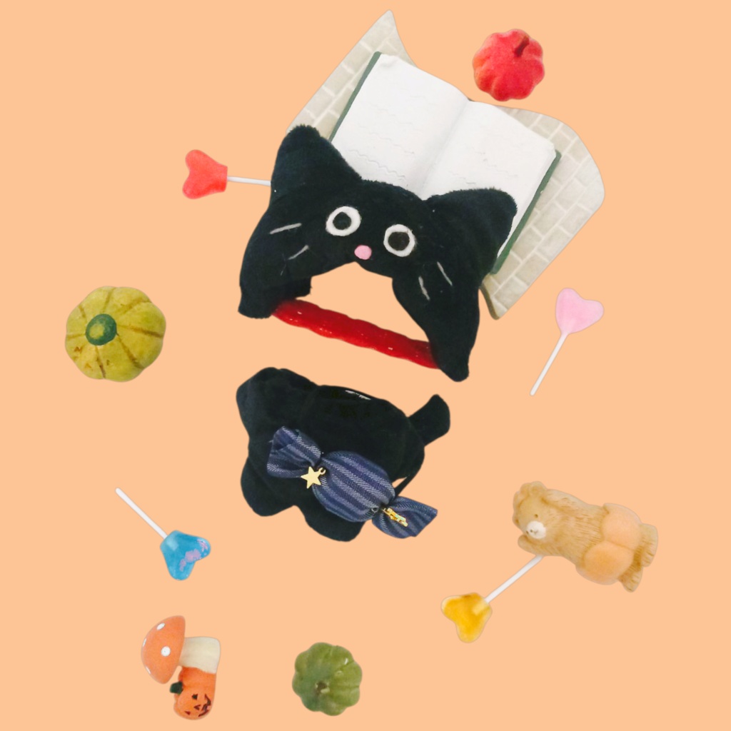 ぬい服 ハロウィン かぼちゃ ミイラ 黒猫 セット 10cm 12cmサイズ