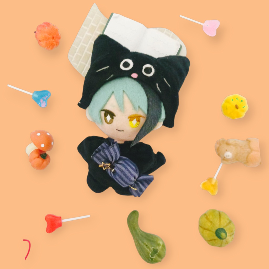 ぬい服 ハロウィン かぼちゃ ミイラ 黒猫 セット 10cm 12cmサイズ