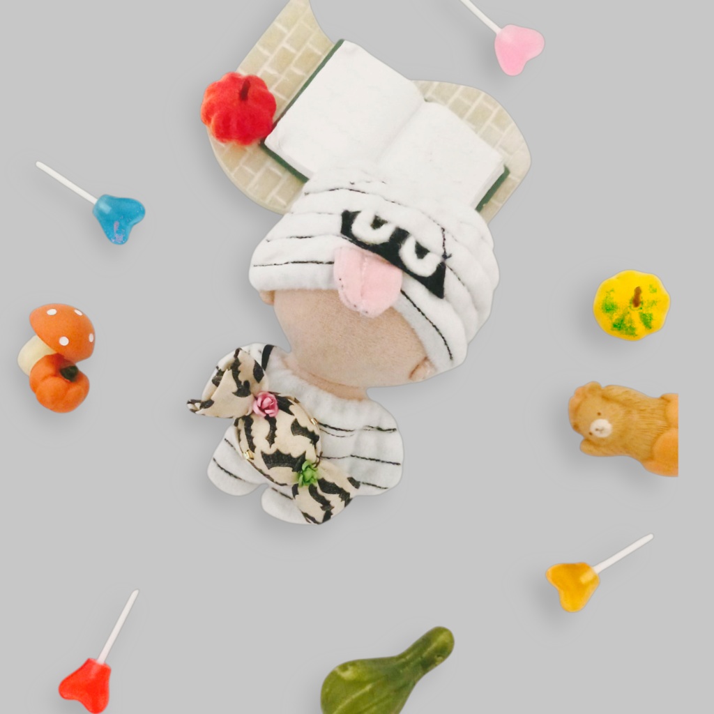 ぬい服 ハロウィン かぼちゃ ミイラ 黒猫 セット 10cm 12cmサイズ