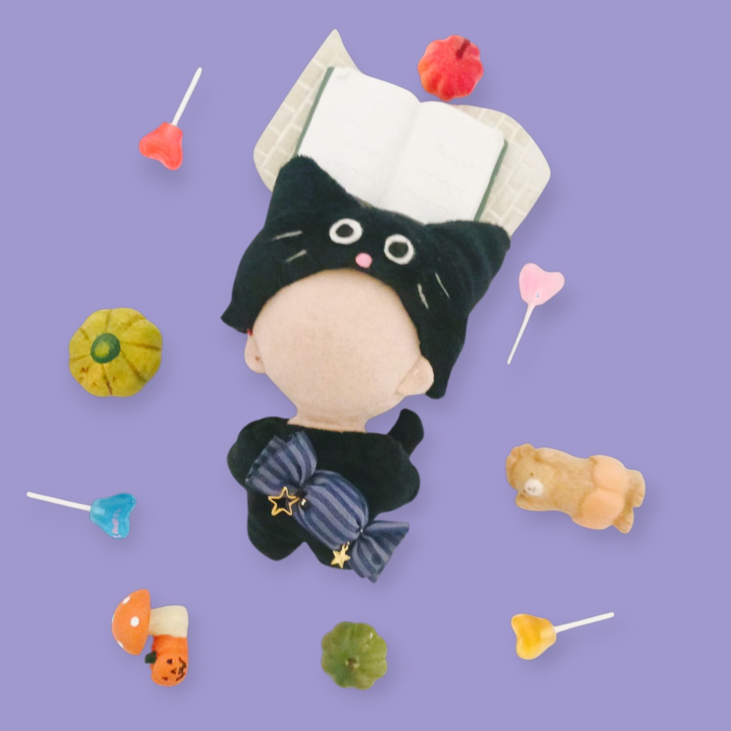 ぬい服 ハロウィン かぼちゃ ミイラ 黒猫 セット 10cm 12cmサイズ