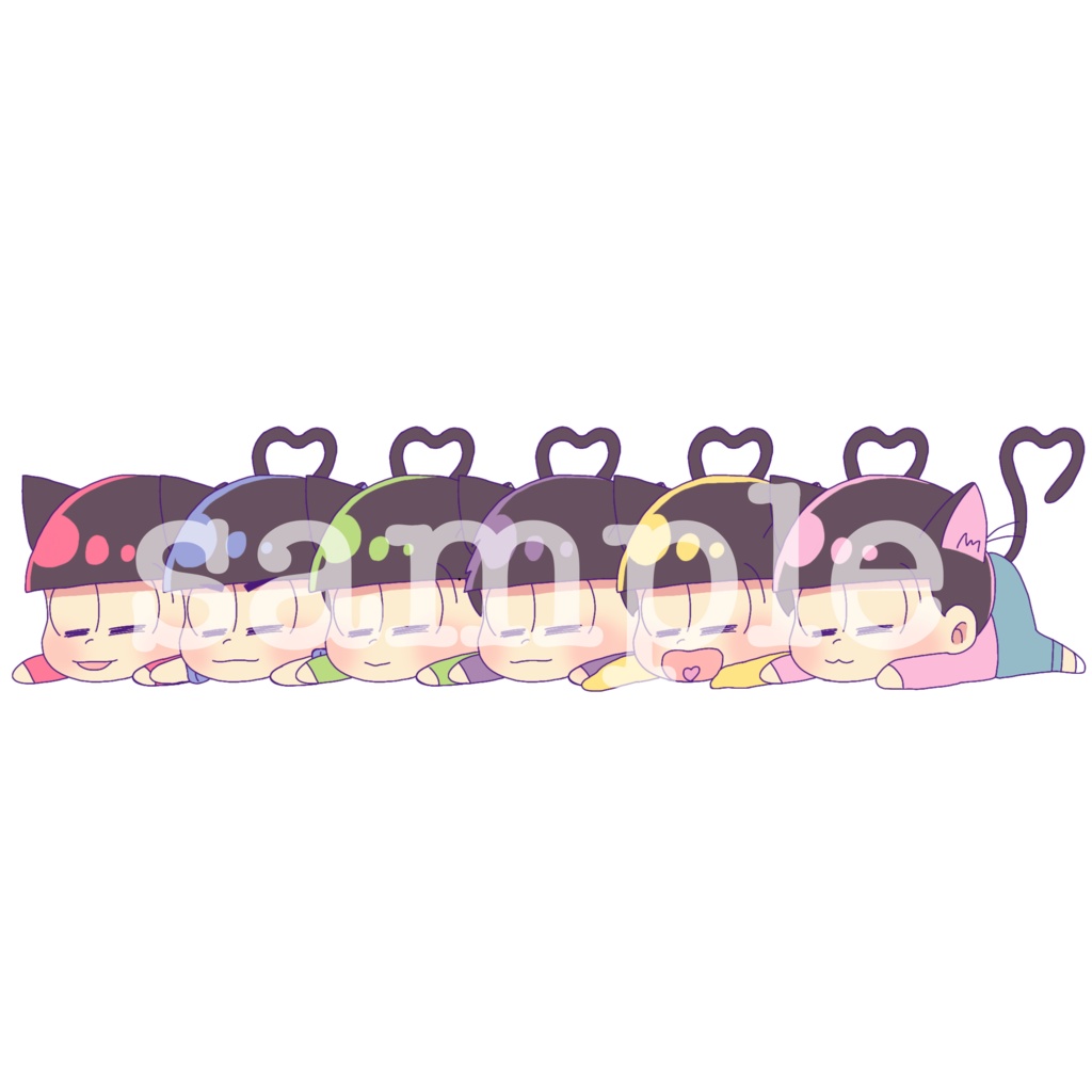 猫おそ松さん 白Tシャツ