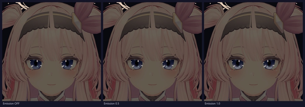 【3アバター対応・ミルティナ版は無料】深夜パレット アイテクスチャ12色 + 発光マスク