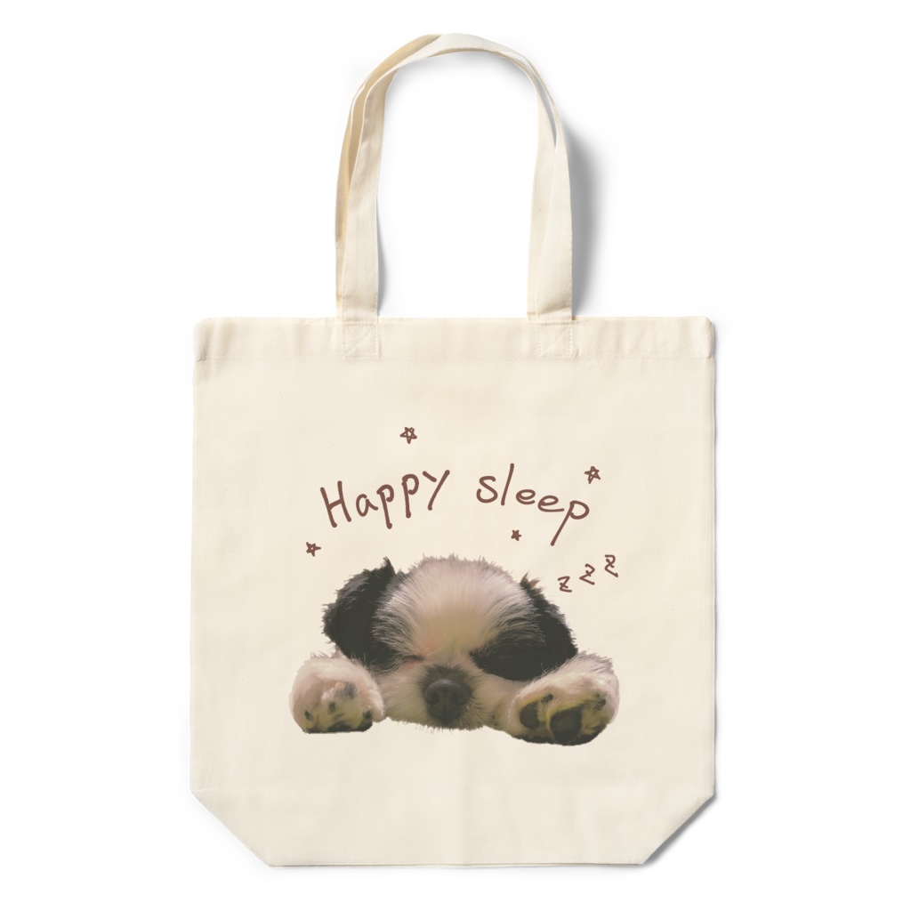 happy sleep 犬のエコバッグ
