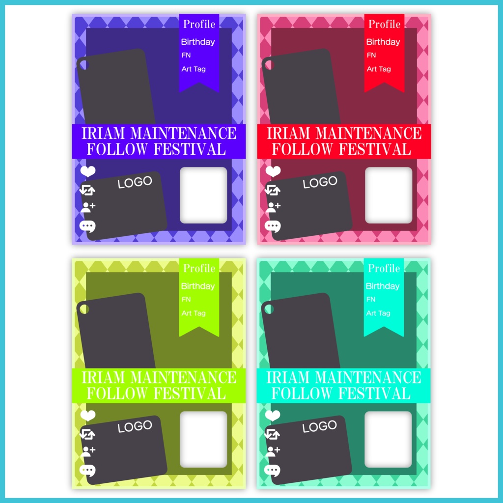 【無料素材】オシャレで使いやすい!!IRIAMメンテ中のフォロー祭り#08