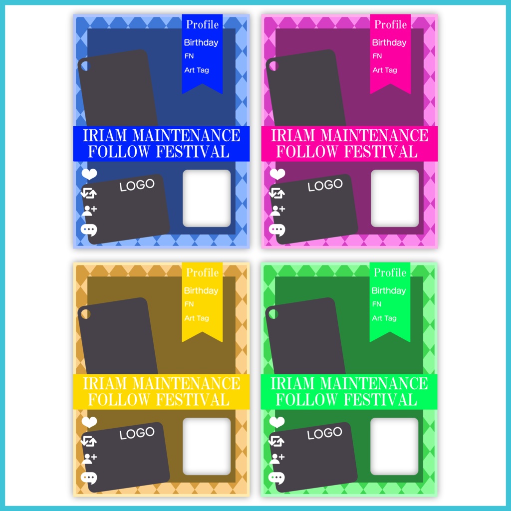 【無料素材】オシャレで使いやすい!!IRIAMメンテ中のフォロー祭り#08