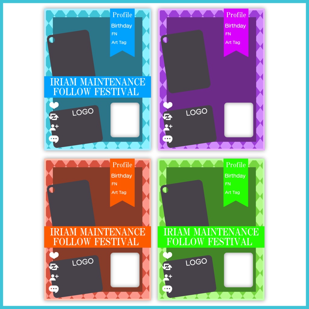 【無料素材】オシャレで使いやすい!!IRIAMメンテ中のフォロー祭り#08