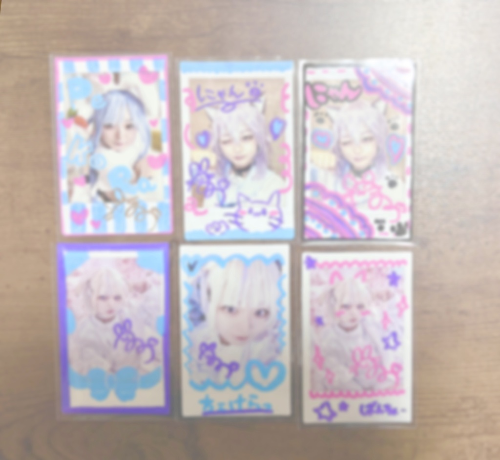【ランダム】轟はじめ、兎田ぺこら、猫又おかゆ／落書きチェキ 1枚