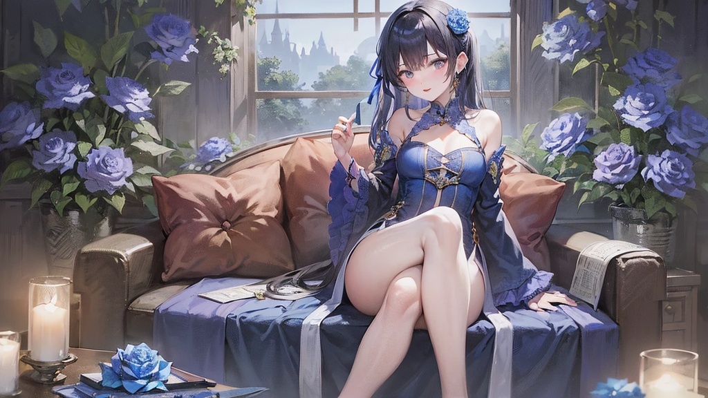 【特別コレクション】Blue Rose & Memories - 高精細デジタルアート 8枚セット (商用利用ライセンス付)
