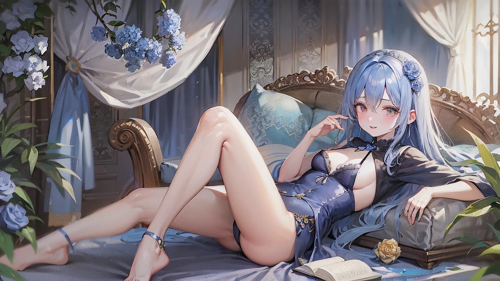 【特別コレクション】Blue Rose & Memories - 高精細デジタルアート 8枚セット (商用利用ライセンス付)