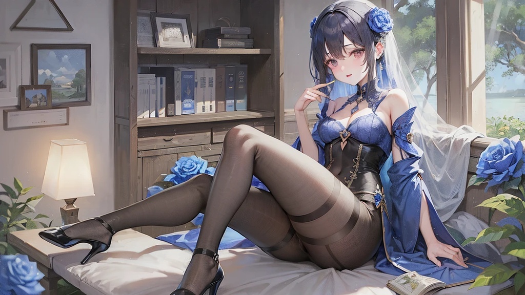 【特別コレクション】Blue Rose & Memories - 高精細デジタルアート 8枚セット (商用利用ライセンス付)