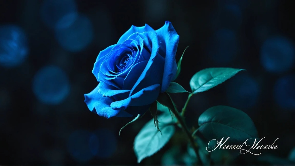 【特別コレクション】Blue Rose - Elegance Collection - 高精細デジタルアート 8枚セット (商用利用ライセンス付)