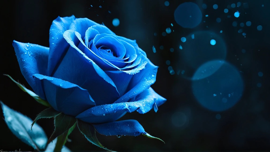 【特別コレクション】Blue Rose - Elegance Collection - 高精細デジタルアート 8枚セット (商用利用ライセンス付)