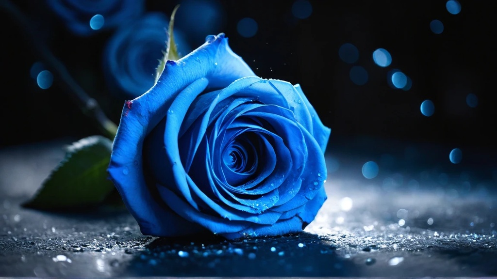 【特別コレクション】Blue Rose - Elegance Collection - 高精細デジタルアート 8枚セット (商用利用ライセンス付)