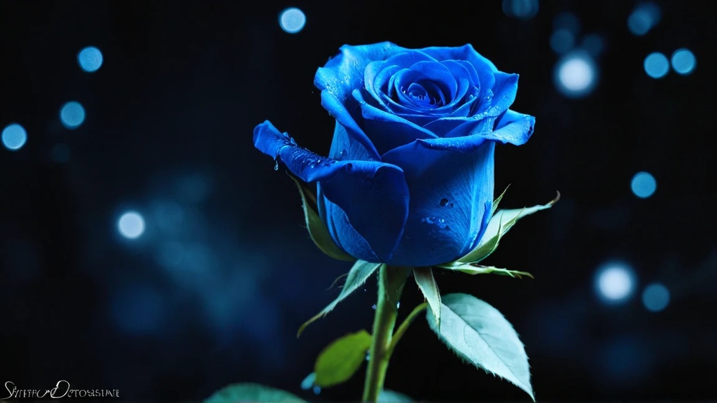 【特別コレクション】Blue Rose - Elegance Collection - 高精細デジタルアート 8枚セット (商用利用ライセンス付)
