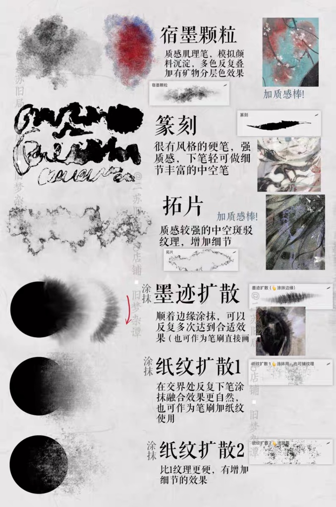 Procreateブラシ インク 57+14本