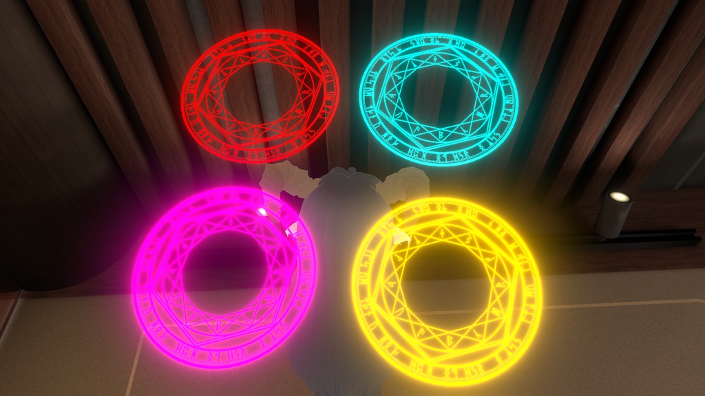 【VRChat想定】 魔法陣っぽいヘイロー 【無料版あり】