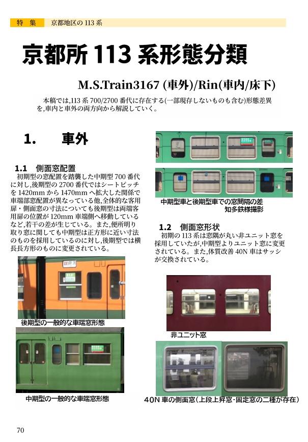日本かぼちゃ電車学会誌 vol.1 京都地区の113系