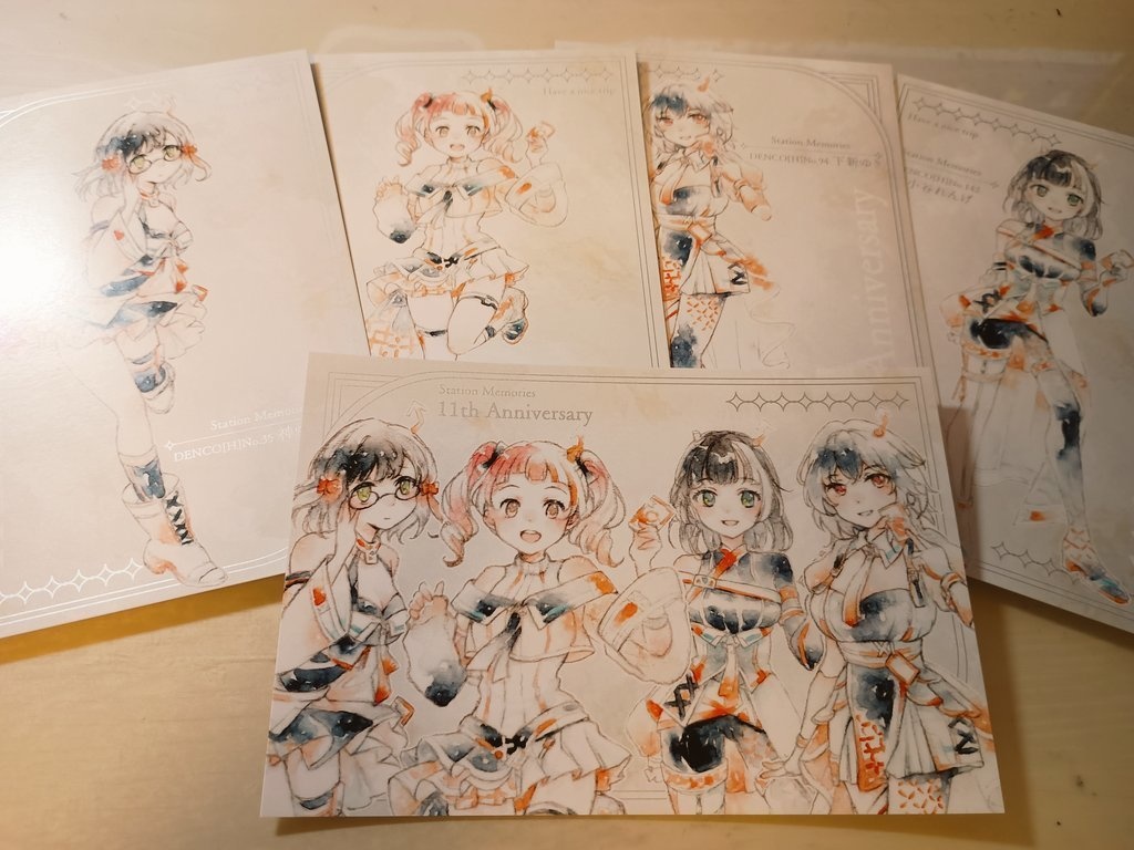 長野でんこなポストカードセット（5枚組）