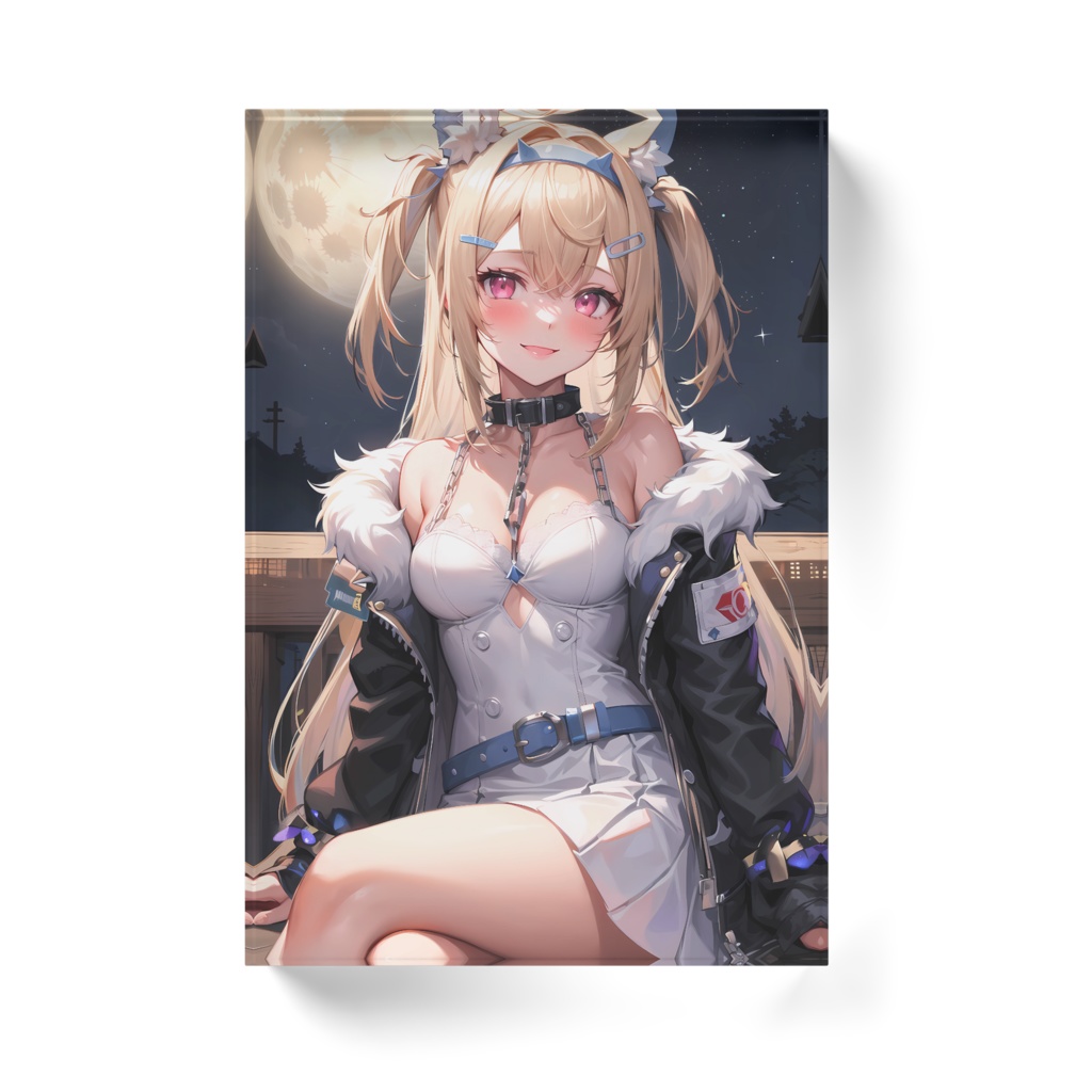 フワワ・アビスガード アクリルブロック ホワイトタイプ