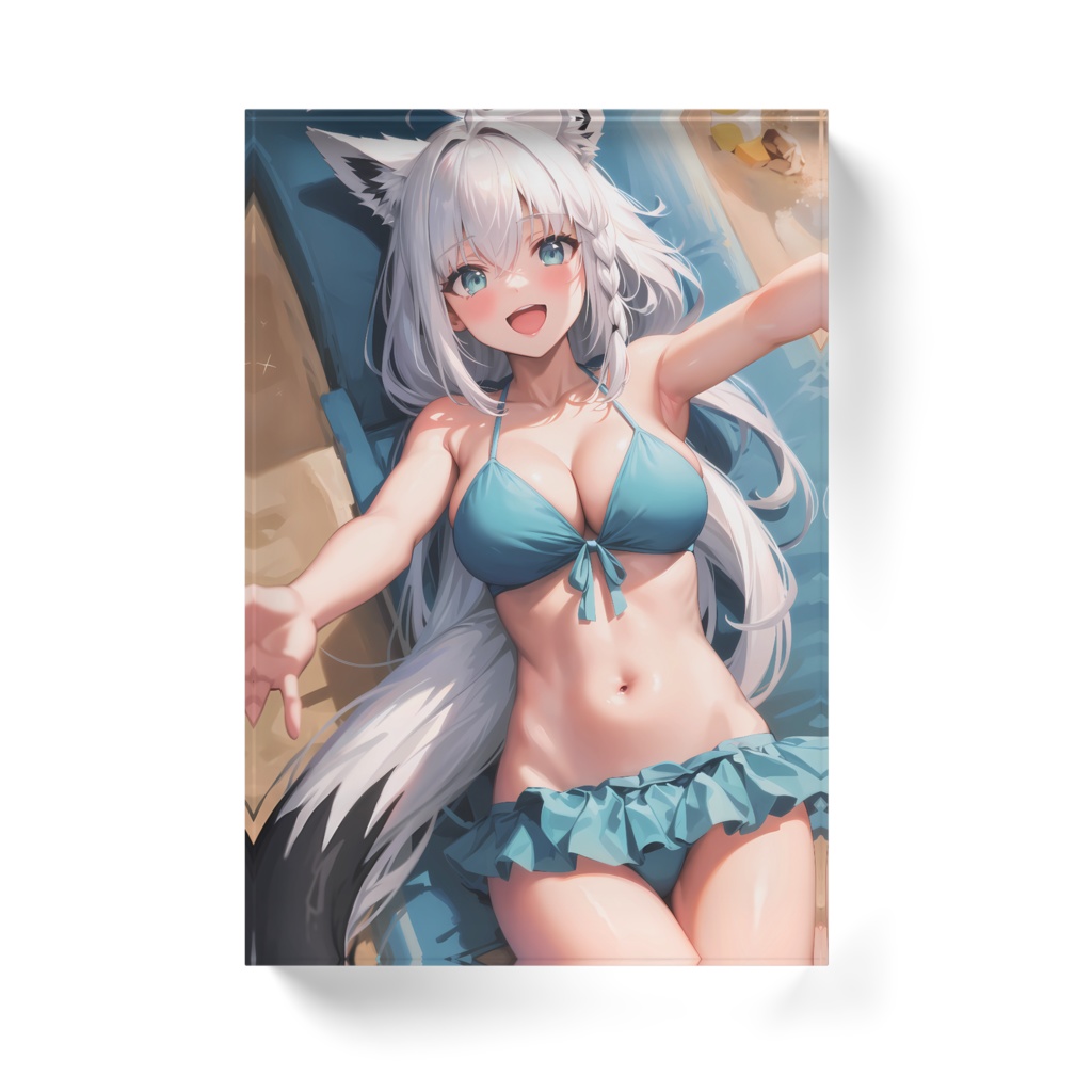 白上フブキ アクリルブロック ホワイトタイプ