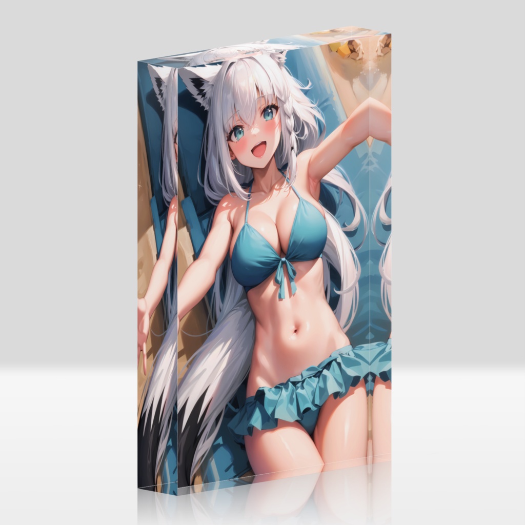 白上フブキ アクリルブロック ホワイトタイプ