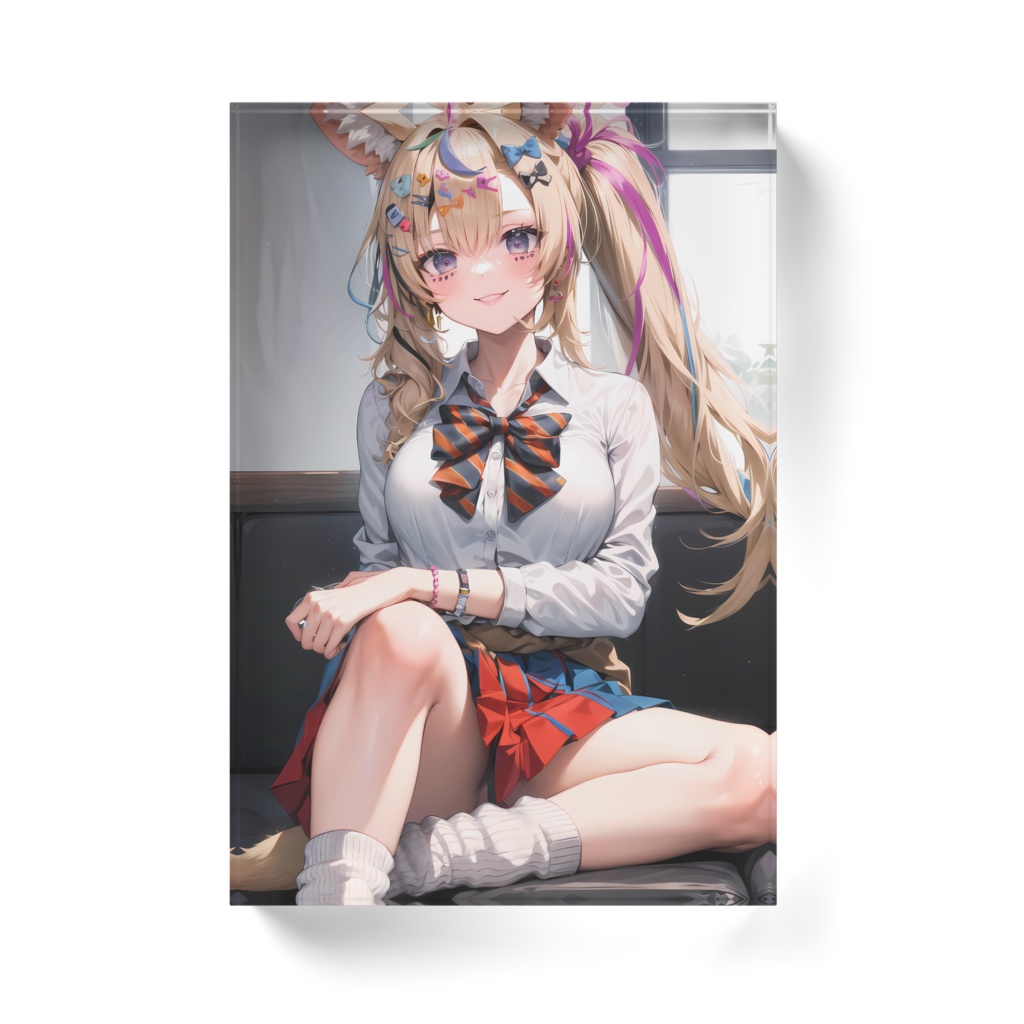 尾丸ポルカ アクリルブロック ホワイトタイプ