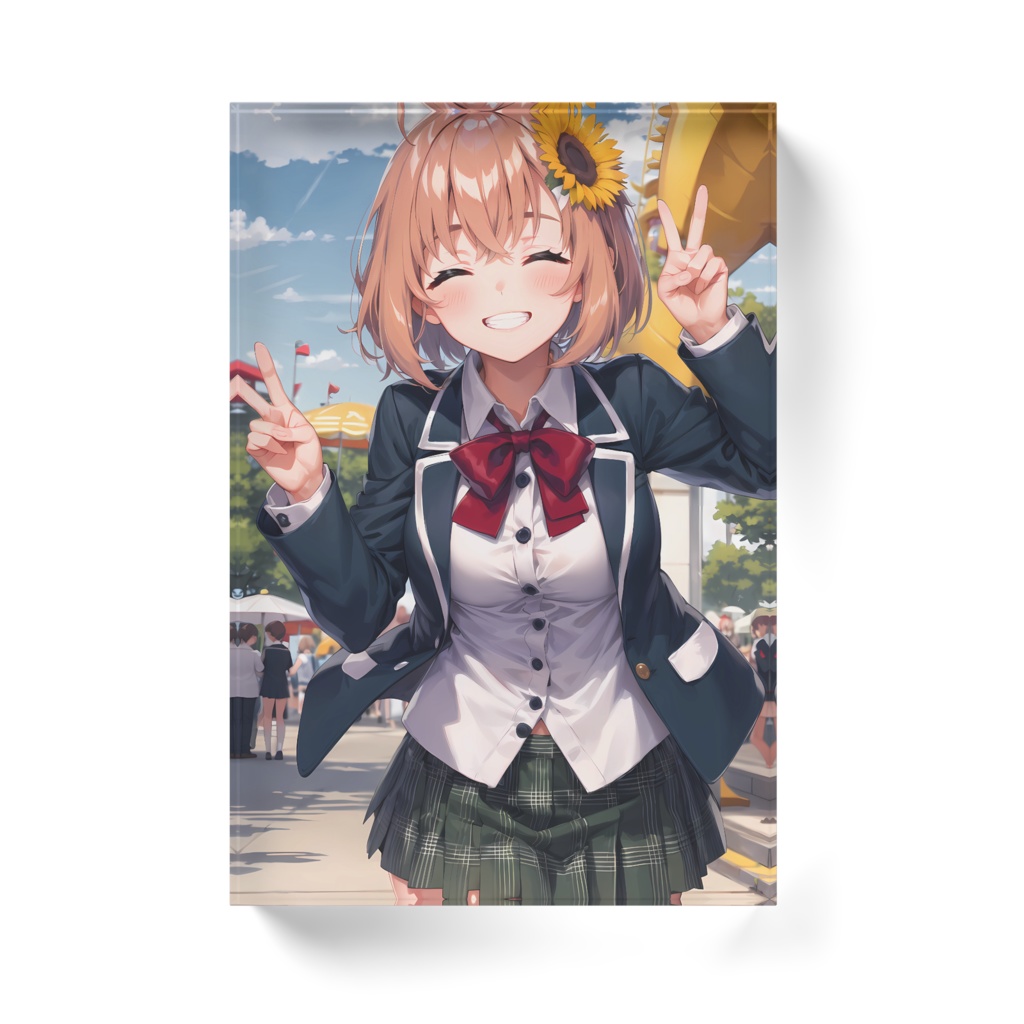 本間ひまわり アクリルブロック ホワイトタイプ