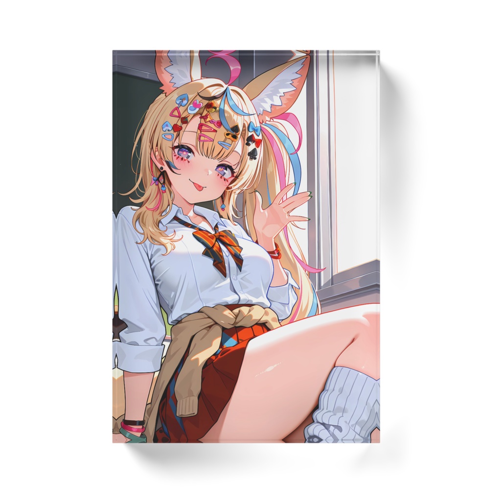 尾丸ポルカ アクリルブロック ホワイトタイプ