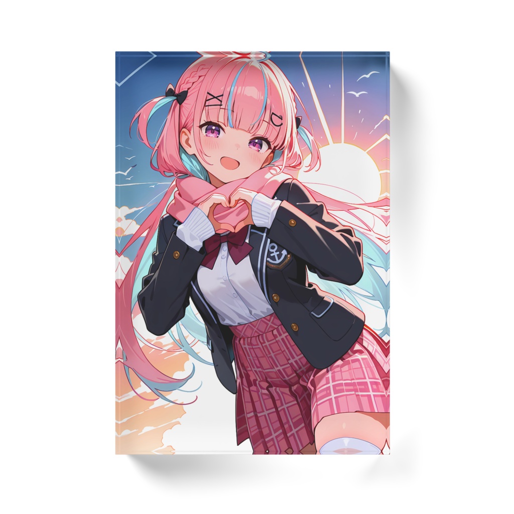 湊あくあ アクリルブロック ホワイトタイプ