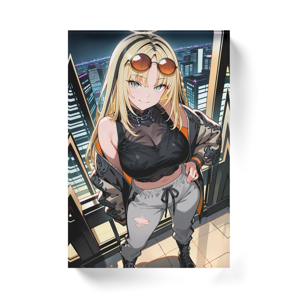 虎金妃笑虎 アクリルブロック ホワイトタイプ