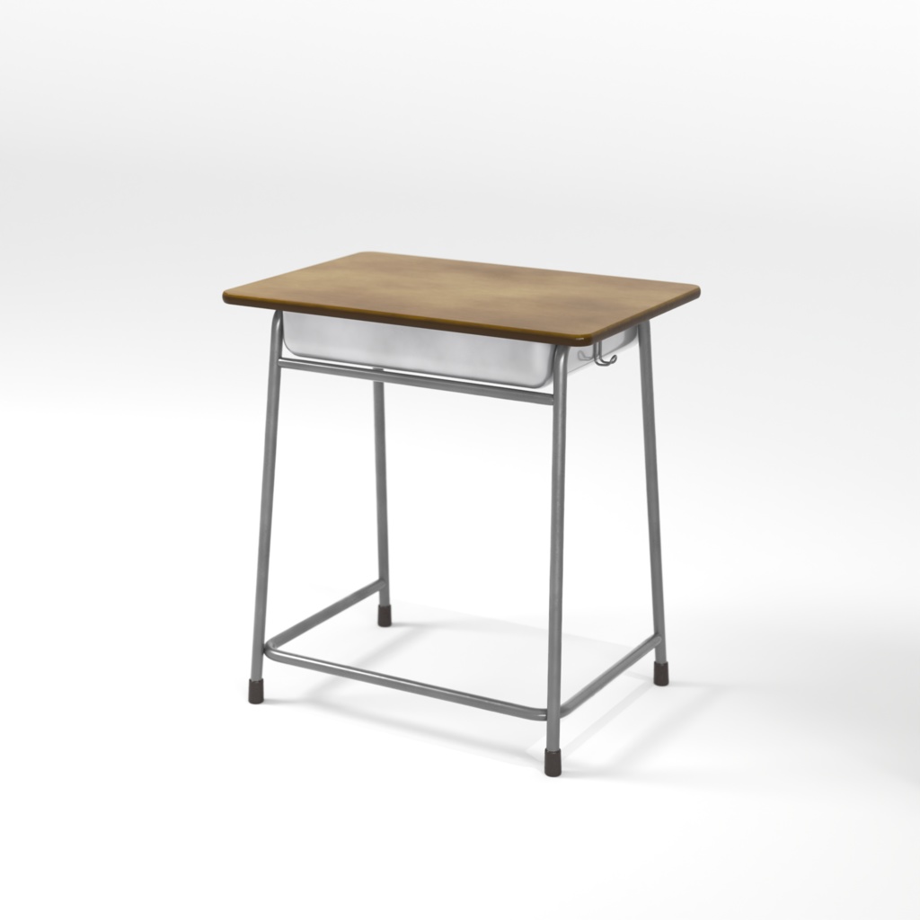 【教室の勉強机】3Dモデル work desk