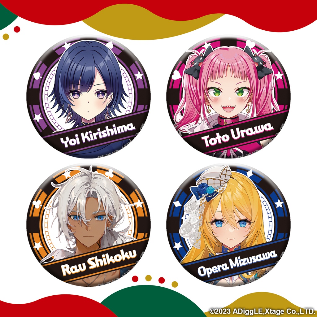 ADiggLE缶バッジ チップモチーフデザイン【4種類】