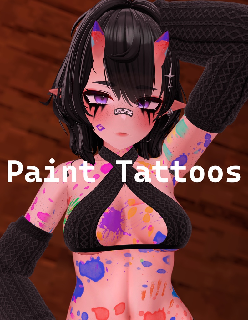 【Paint Tattoos】Uruki「ウルキ」4K Paint Blot Texture Set 入れ墨 テクスチャ/HD