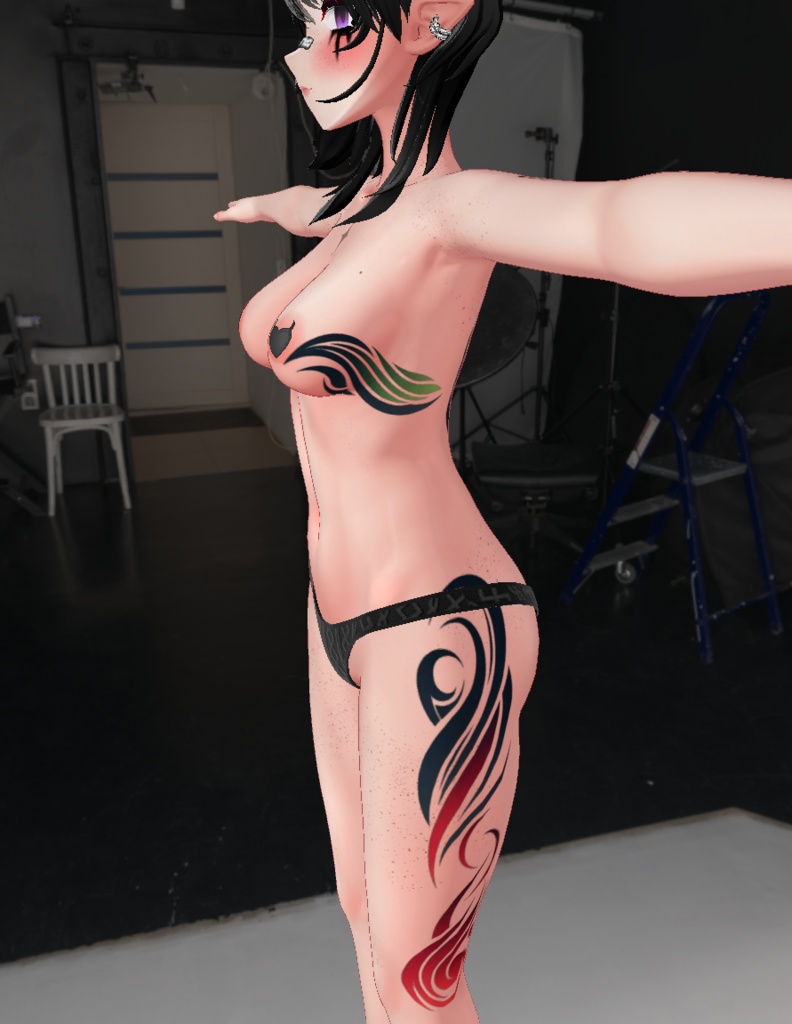 【Tribal Tattoos】Uruki「ウルキ」4K Body Texture Set 部族入れ墨 テクスチャ/HD