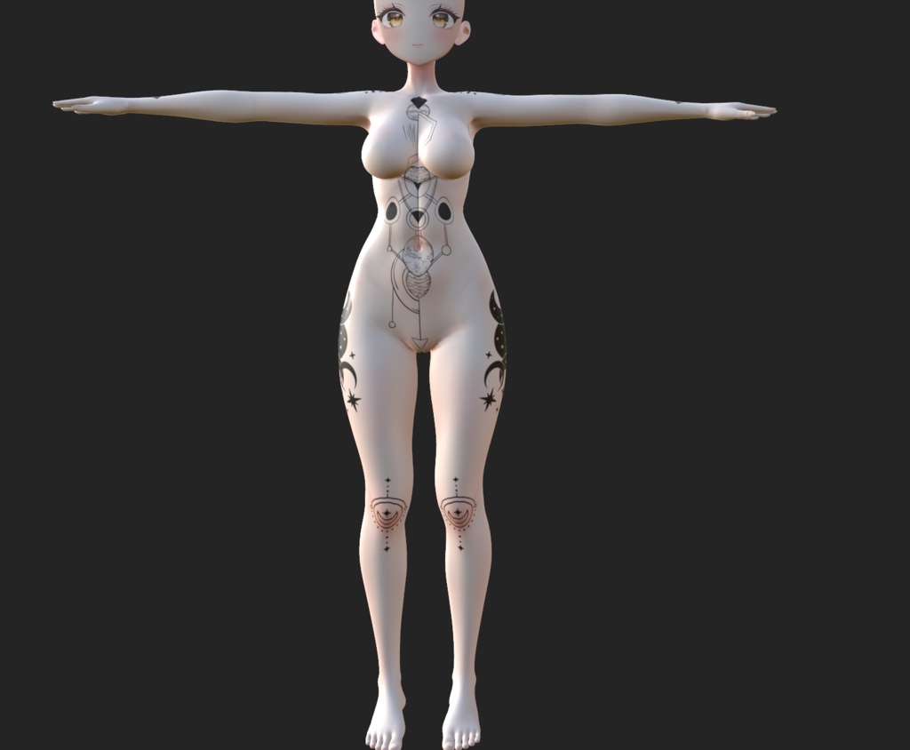 【Mayo Skins】Mayo「まよ」4K Starborn Tattoo Set 星生まれ テクスチャ/HD