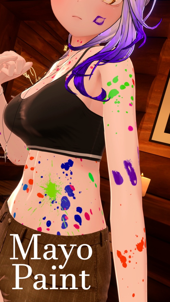 【Mayo Skins】Mayo「まよ」4K Paint Blot Texture Set ペイント テクスチャ/HD