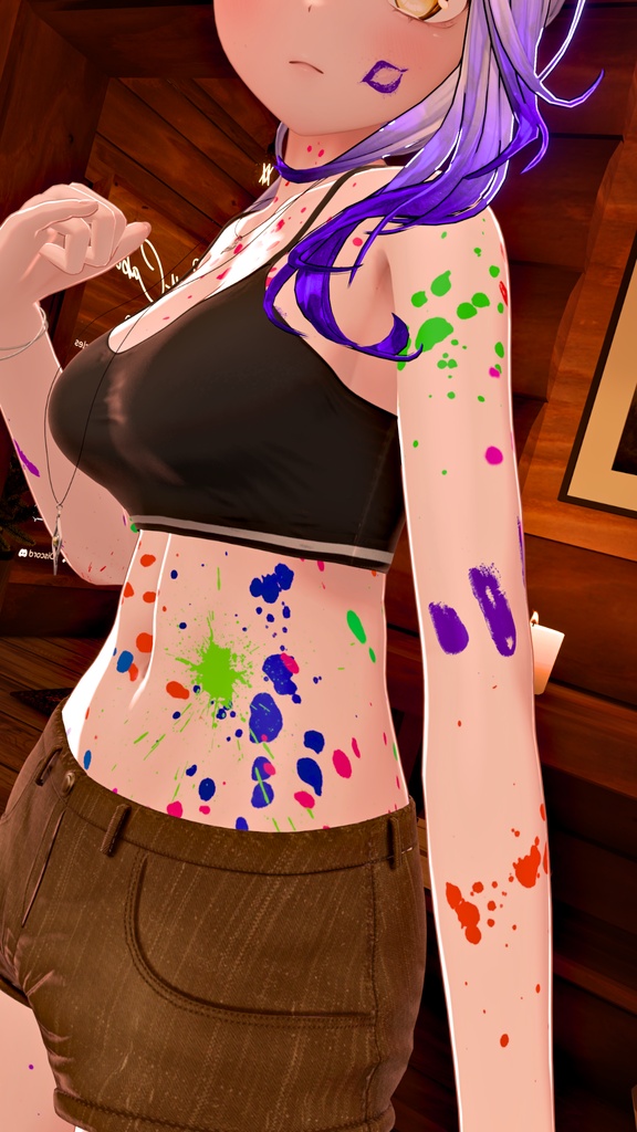 【Mayo Skins】Mayo「まよ」4K Paint Blot Texture Set ペイント テクスチャ/HD