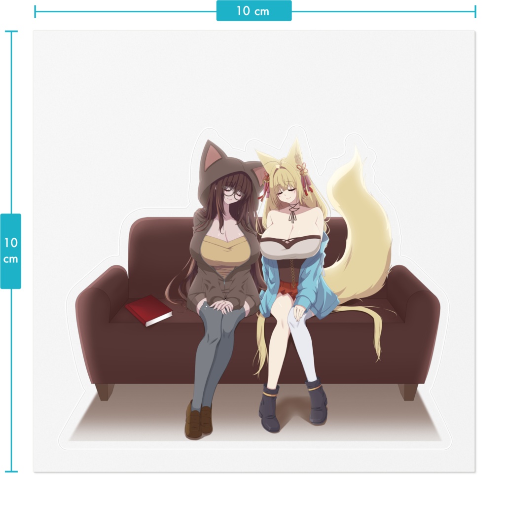 長閑優ステッカー【のどまと】