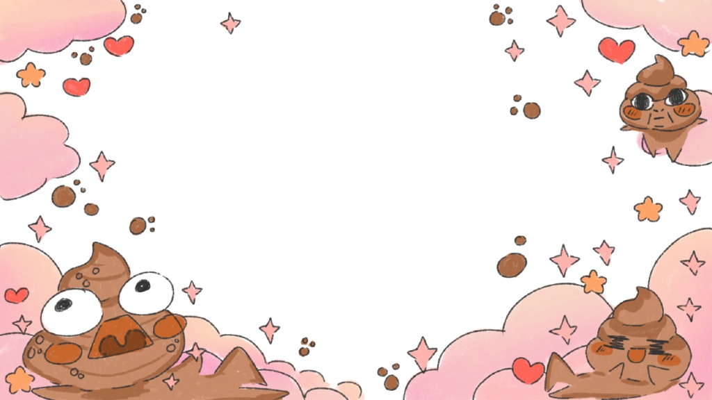 premade/non exclusive live 2d model "lil poop" puppy dog with background