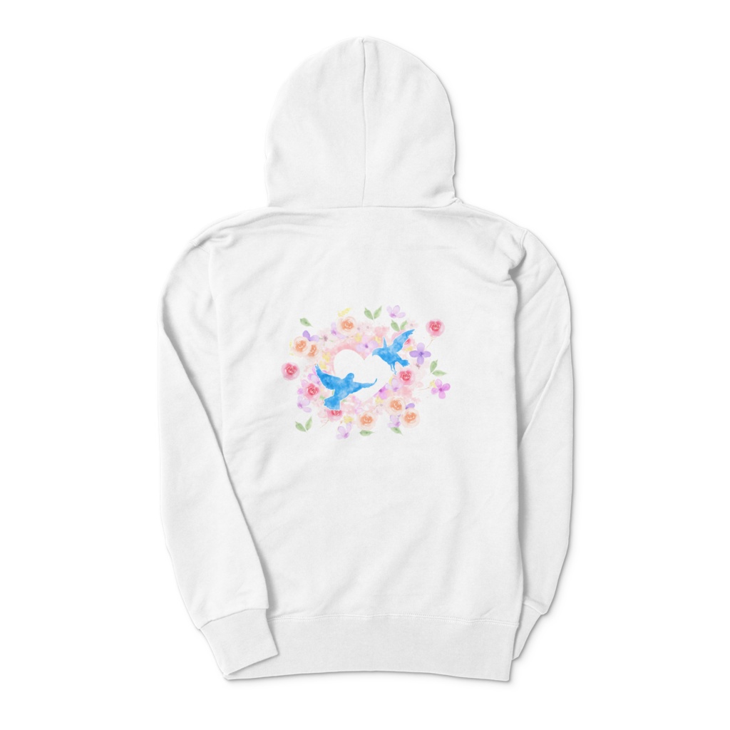 ジップパーカー Deep Love for Blue Birds|zip parka DLBB