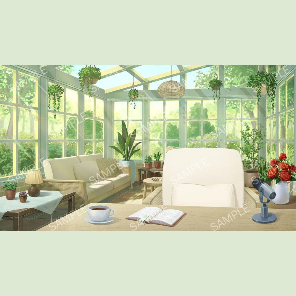 【配信背景】Vtuber向け‧配信部屋‧サンルーム/【Streaming Background】Sunroom