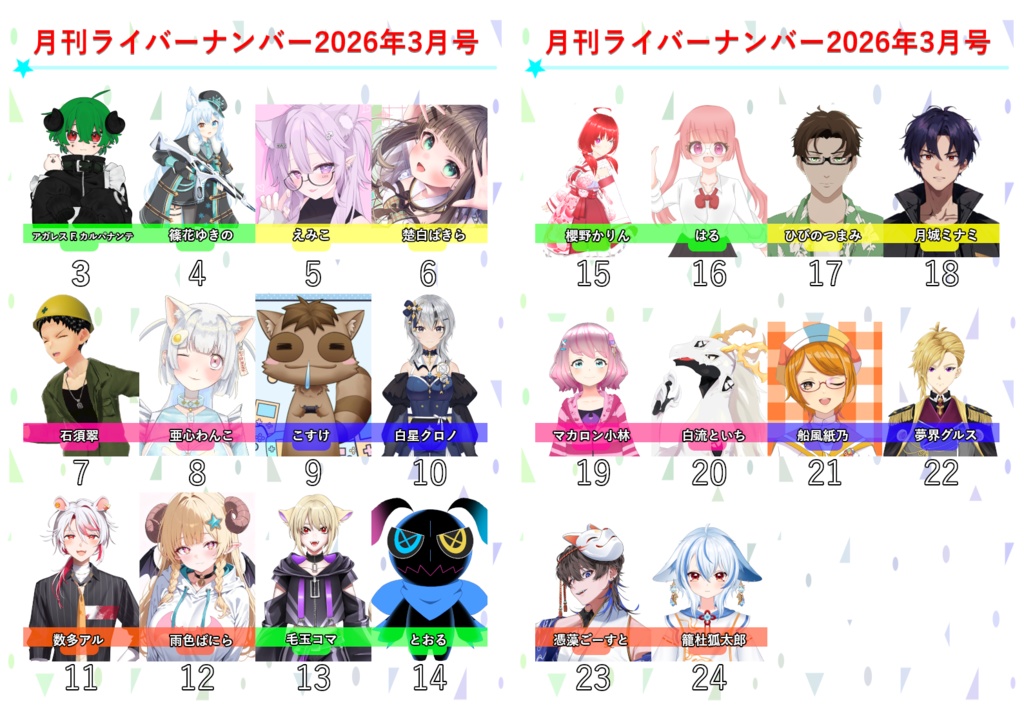 月刊ライバーナンバー2026年3月号